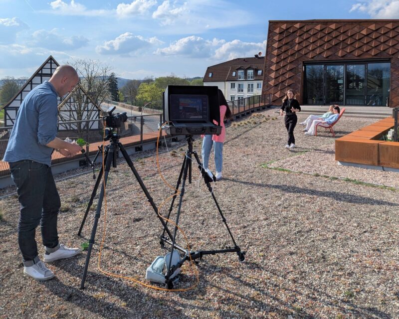 Fotoshooting auf der DAchterrasse von Sensoria