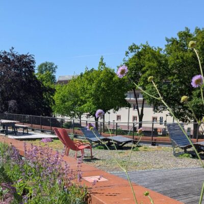 Sensoria Dachgarten Neue Sitzelemente erhöhen die Aufenthaltsqualität